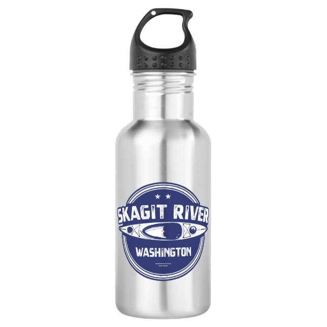 Skagit River Washington Kayaking 532 Ml Water Bottle (Front)