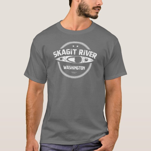 Skagit River Washington Kayaking T-Shirt (Front)