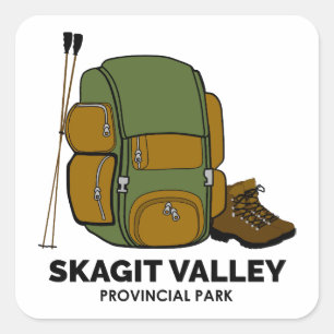 Skagit Valley Provincial Park Backpack Square Sticker