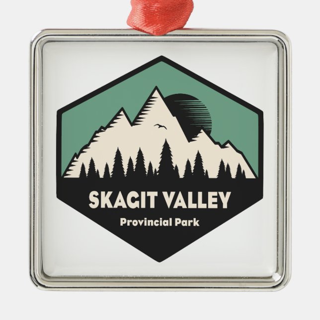 Skagit Valley Provincial Park Metal Tree Decoration (Front)