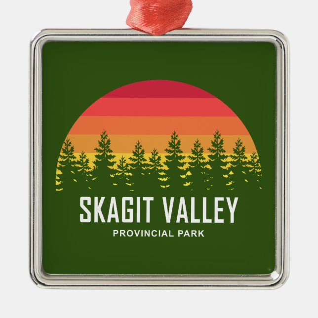 Skagit Valley Provincial Park Metal Tree Decoration (Front)