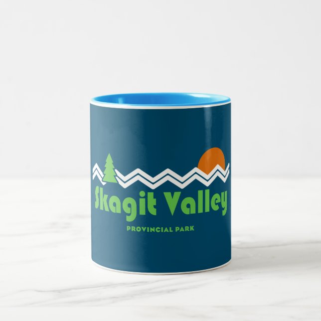 Skagit Valley Provincial Park Retro Two-Tone Coffee Mug (Center)