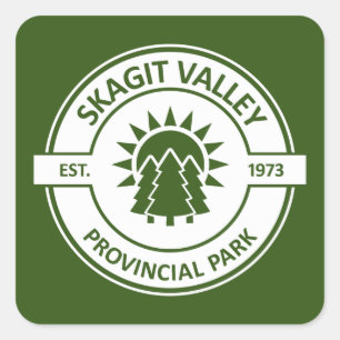 Skagit Valley Provincial Park Sun Trees Square Sticker