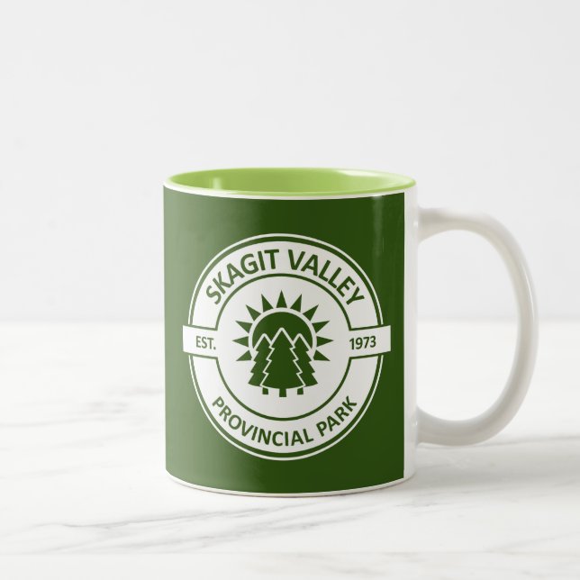 Skagit Valley Provincial Park Sun Trees Two-Tone Coffee Mug (Right)