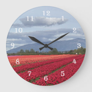 Skagit Valley Washington State Tulip Clock Art