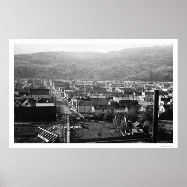 Skagway, Alaska Birdseye 1915 Poster (Front)