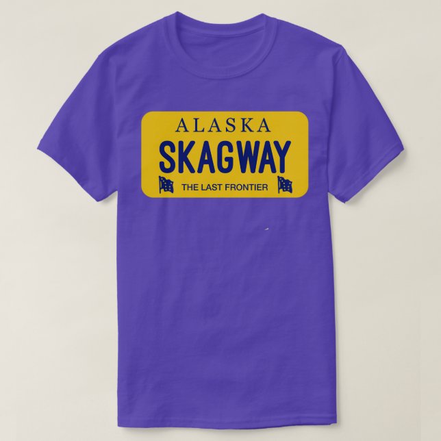 Skagway Alaska License Plate City Name T-Shirt (Design Front)