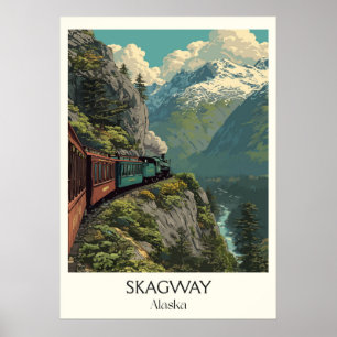 Skagway Alaska White Pass Railway Poster