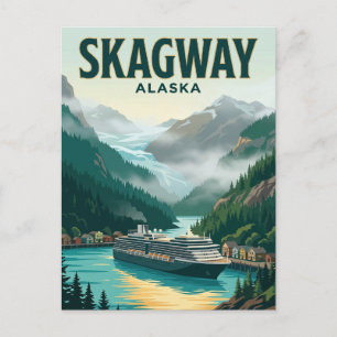 Skagway Cruise Port Alaska Postcard