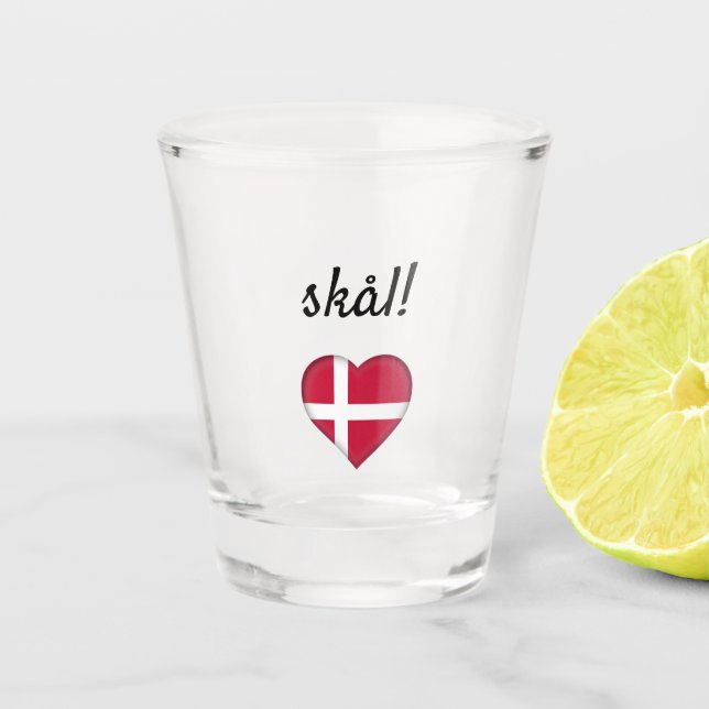 skål (Danish toast) Shot Glass (Front)
