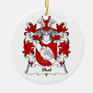 Skal Family Crest Ceramic Tree Decoration