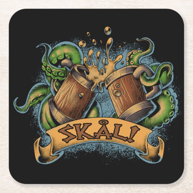 SKÅL SQUARE PAPER COASTER (Front)