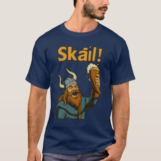 Skål! – Viking Ale Toast Retro Comic Art T-Shirt