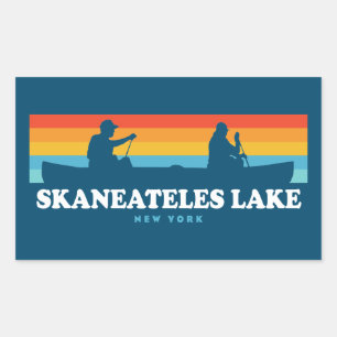Skaneateles Lake New York Canoe Rectangular Sticker