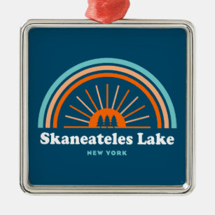 Skaneateles Lake New York Rainbow Metal Tree Decoration