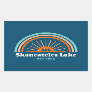 Skaneateles Lake New York Rainbow Rectangular Sticker