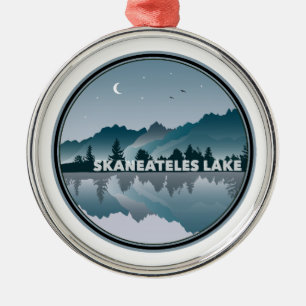 Skaneateles Lake New York Reflection Metal Tree Decoration
