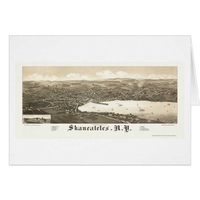 Skaneateles, NY Panoramic Map - 1884 (Front Horizontal)