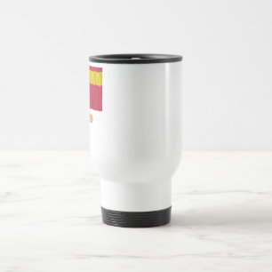 Skåneland waving flag with name travel mug