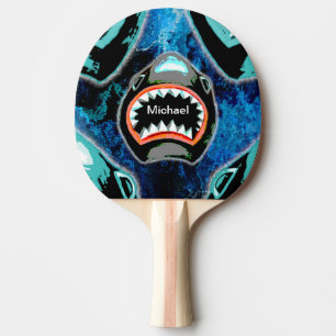 Skark Mania Funny Cartoon Illustration Ping Pong Paddle