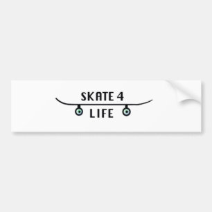 skate 4 life bumper sticker