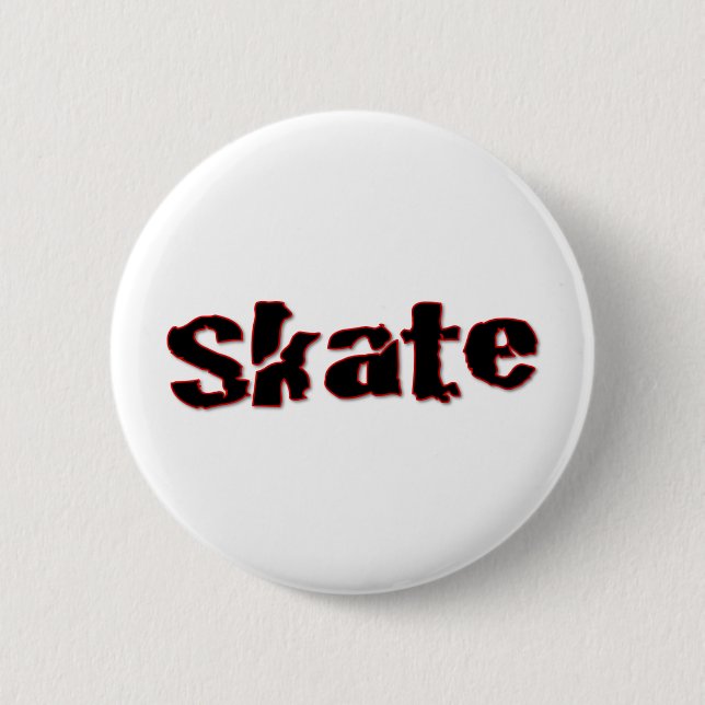 Skate 6 Cm Round Badge (Front)