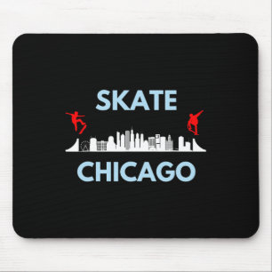 Skate Chicago Il Skateboarding Fans Chicago Skylin Mouse Mat