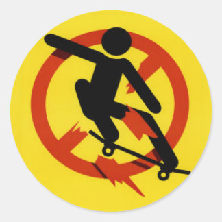 skate classic round sticker