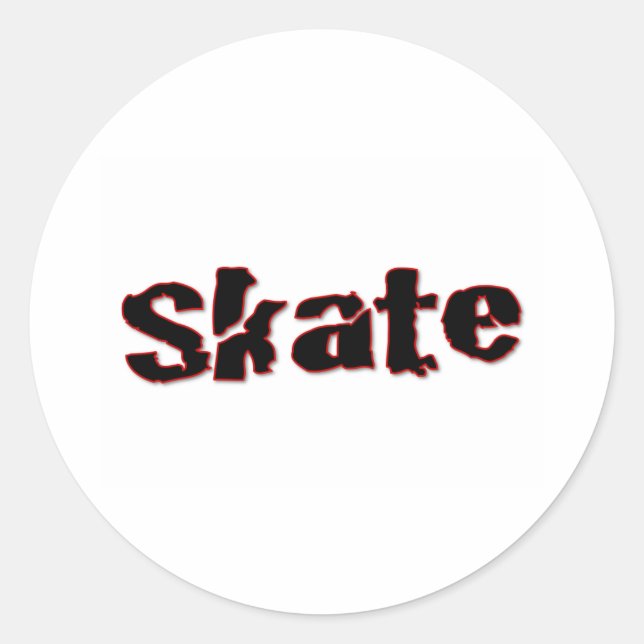 Skate Classic Round Sticker (Front)