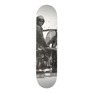 Skate Deck with Chopper Motorcycle Rider