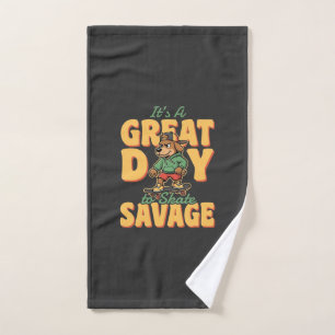 Skate Dog Great Day Savage Hand Towel