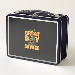 Skate Dog Great Day Savage Metal Lunch Box