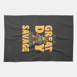 Skate Dog Great Day Savage Tea Towel