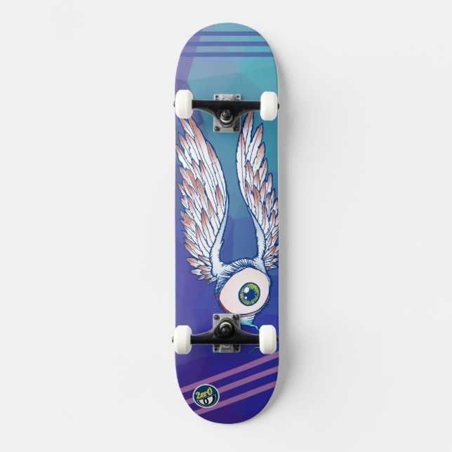 Skate Eye with wings Skateboard (Front)