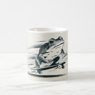 Skate Frog – Vintage Action Animal Art Coffee Mug