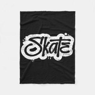 Skate Graffiti Distressed Skateboarding Skater Shi Fleece Blanket