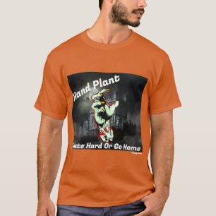 Skate Hard Or Go Home Orange Skateboarding T-Shirt