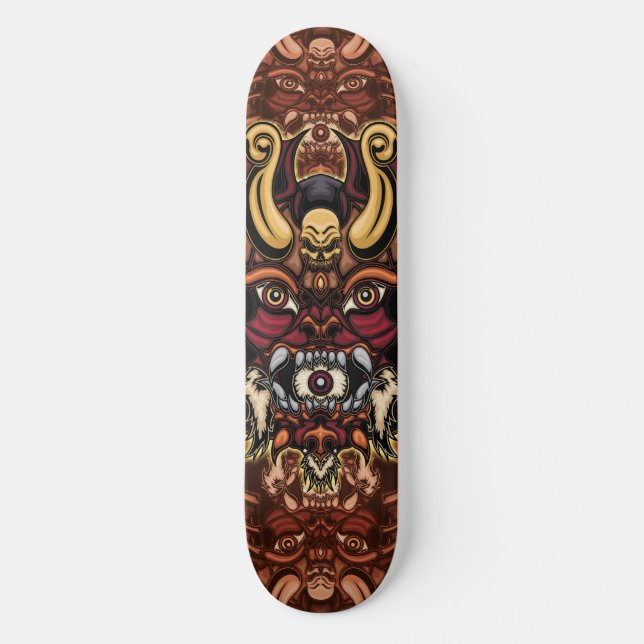 Skate Mask of Dragon skate Skateboard (Front)