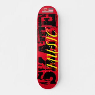 SKATE MUSIC Skateboard, 7¾" Deck Skateboard