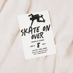 Skate on over Skateboarding Theme Party Invite