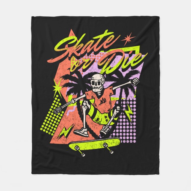 Skate or Die Fleece Blanket (Front)