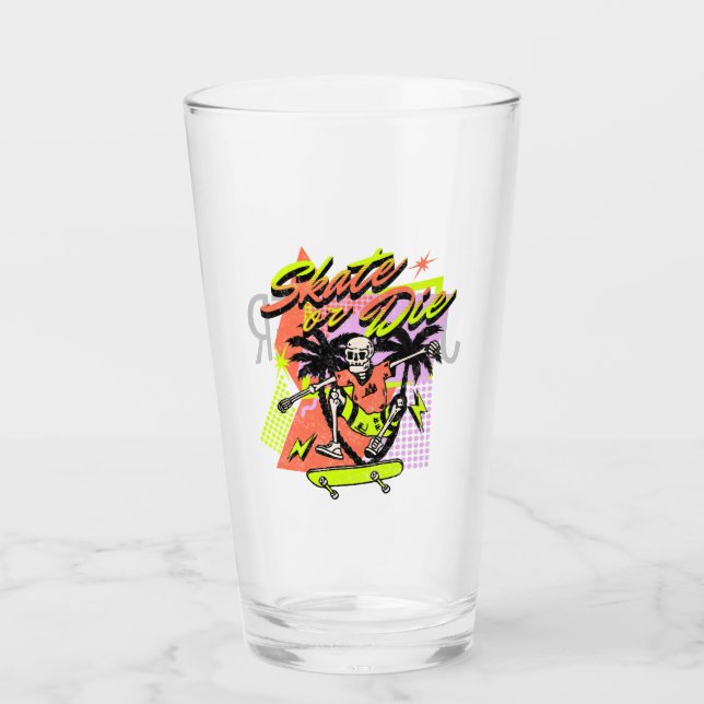 Skate or Die Glass (Front)
