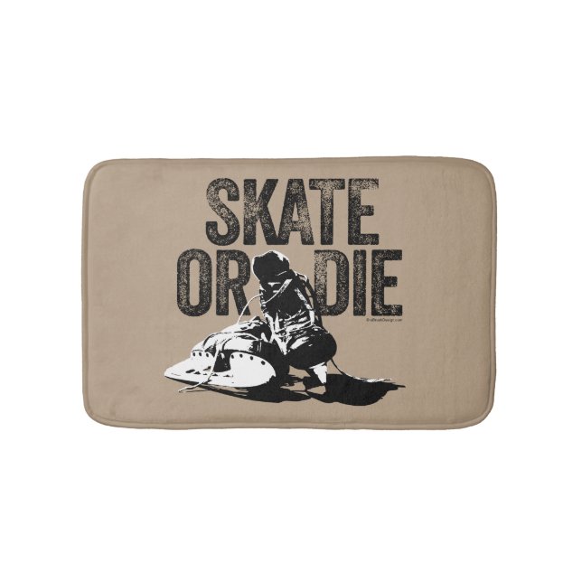 Skate Or Die (Hockey) Bath Mat (Front)