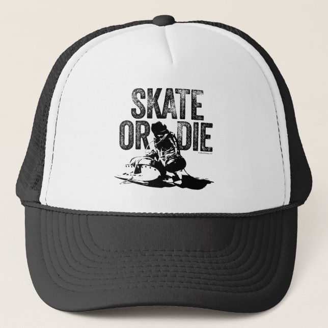 Skate Or Die (Hockey) Trucker Hat (Front)