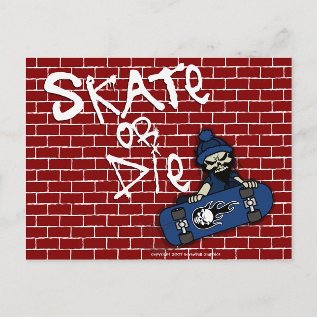 Skate or Die Postcard (Front)