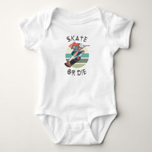 Skate or die Skateboarder Boy Baby Bodysuit