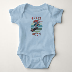 Skate or die Skateboarder Boy Baby Bodysuit