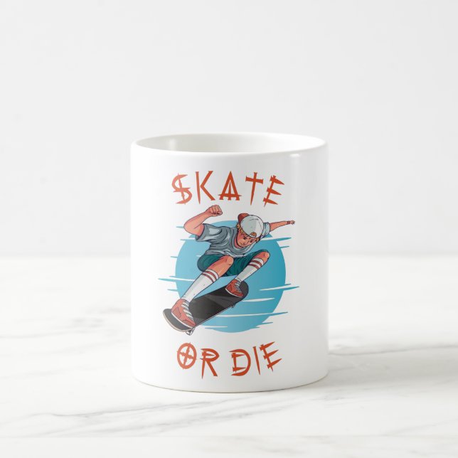 Skate or die Skateboarder Boy Coffee Mug (Center)