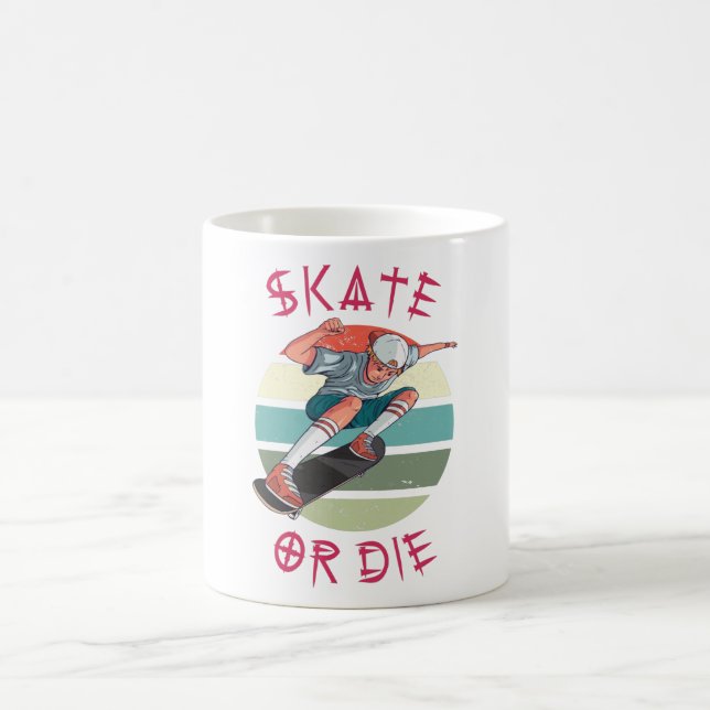 Skate or die Skateboarder Boy Coffee Mug (Center)