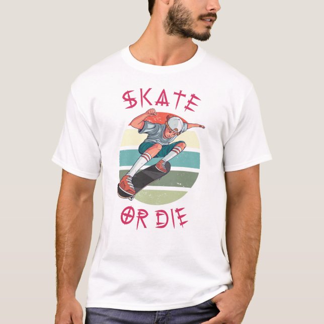 Skate or die Skateboarder Boy T-Shirt (Front)